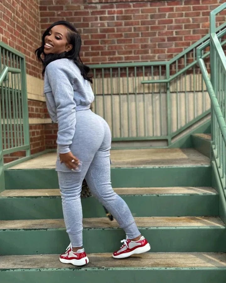 Winter Autumn Cargo Pants Outfit Set Sexy Women Two Pieces Elegant Club Matching Set Lady Casual Tracksuit