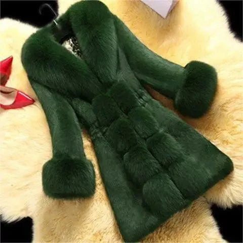 Winter Coats For Ladies Women High Quality Midi Length Fur Coat Women Thick Warm Oversized Trench Coat Women