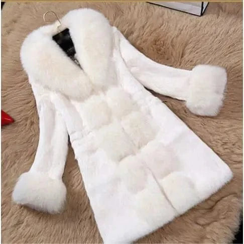 Winter Coats For Ladies Women High Quality Midi Length Fur Coat Women Thick Warm Oversized Trench Coat Women