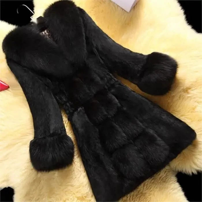 Winter Coats For Ladies Women High Quality Midi Length Fur Coat Women Thick Warm Oversized Trench Coat Women