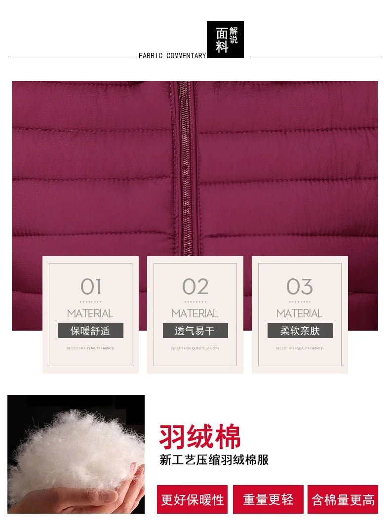 Winter Hooded Quilted Parka Coat Warm Insulated Fill Slim Fit Solid Color Everyday Outerwear - SN Wigs & More