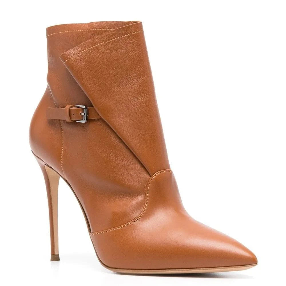 Winter New Plus Size Fashion Booties Women Shoes Ladies Sexy Pointed Stiletto Heel Ankle Boots For Women Stiletto High Heels