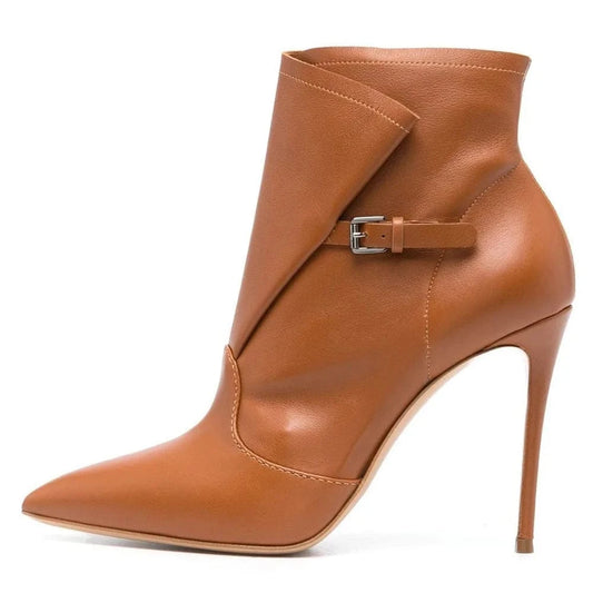 Winter New Plus Size Fashion Booties Women Shoes Ladies Sexy Pointed Stiletto Heel Ankle Boots For Women Stiletto High Heels
