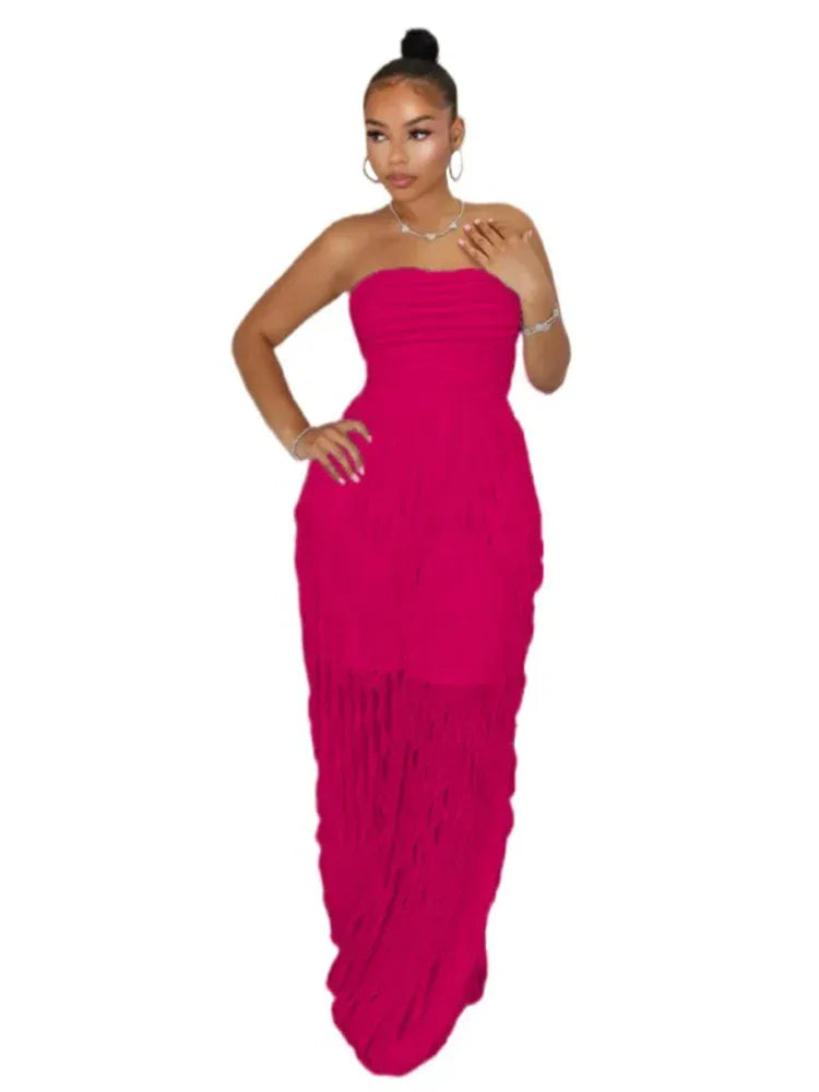 Wmstar Jumpsuit Women Fashionable Elegant Strapless Sexy with Wave Pattern Sleeveless Comfortable Soft Wholesale Dropshipping