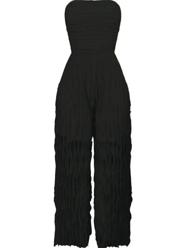 Wmstar Jumpsuit Women Fashionable Elegant Strapless Sexy with Wave Pattern Sleeveless Comfortable Soft Wholesale Dropshipping