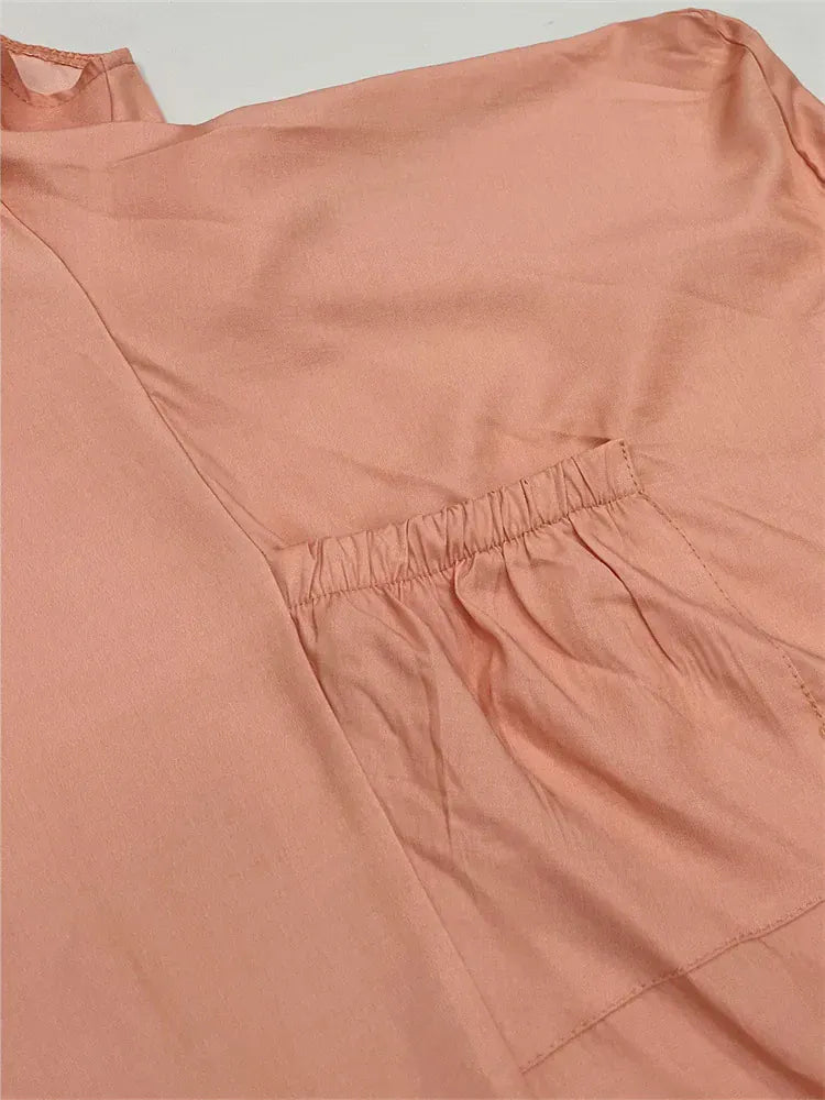 Wmstar Long Dresses for Women 2025 Casual Sweet Solid Color Pockets Loose Summer Clothes Maxi Dresses Wholesale Dropshipping