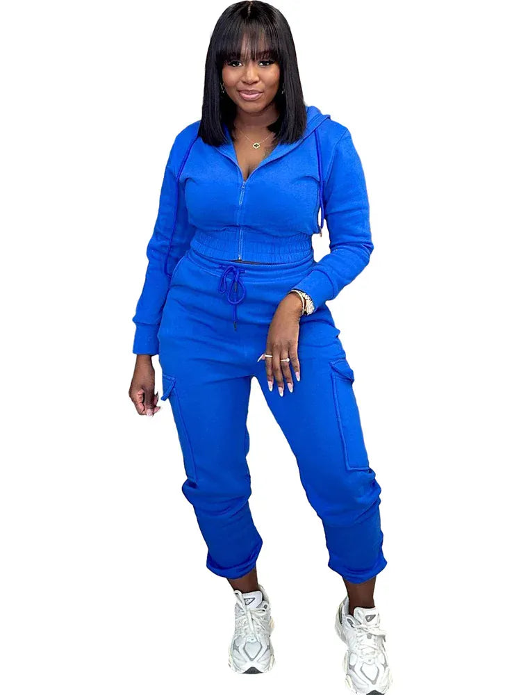 Wmstar Two Piece Outfits for Women Sport Suit Matching Tracksuit Casual Top and Pants Sets Fall Clothes Wholesale Dropshipping
