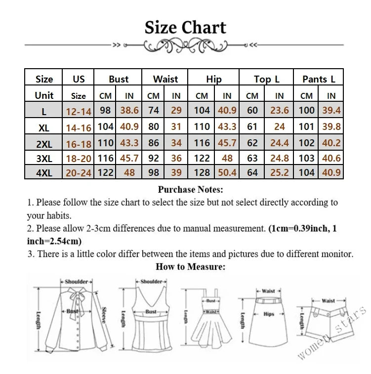 Wmstar Women Two Piece Set Plus Size 3XL 4XL Summer Casual Fashionable Print Sleeveless Shirt Suit Wide Leg Pants Female Outfits