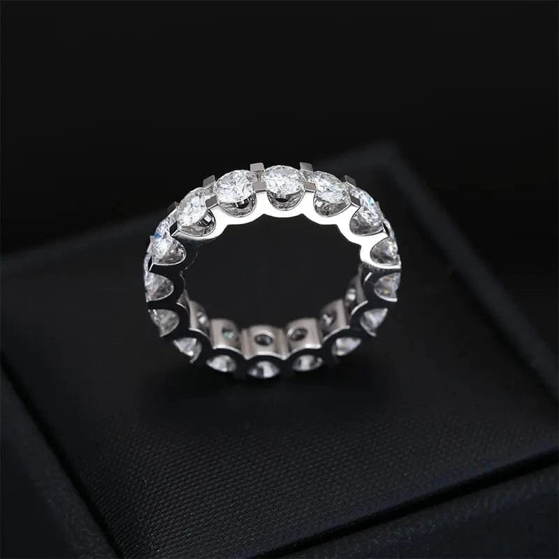 women 14k 18k white gold moissanite diamond full eternity ring