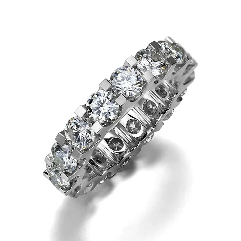 women 14k 18k white gold moissanite diamond full eternity ring