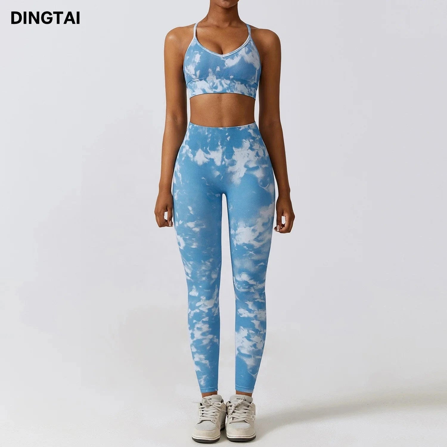 Women 3 Piece Yoga Set Activewear Suit Jogger Seamless Sportswear Fitness Workout Gym Clothing