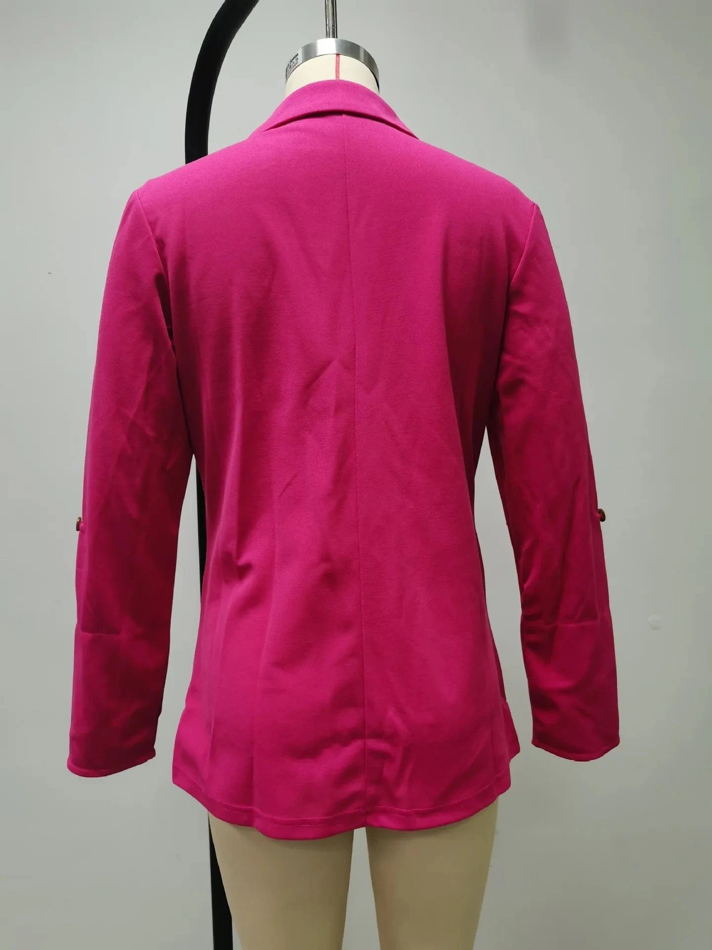 Women Autumn Winter Fashion Splicing Lapel Slim Cardigan Blazer Jacket Long Sleeve Casual