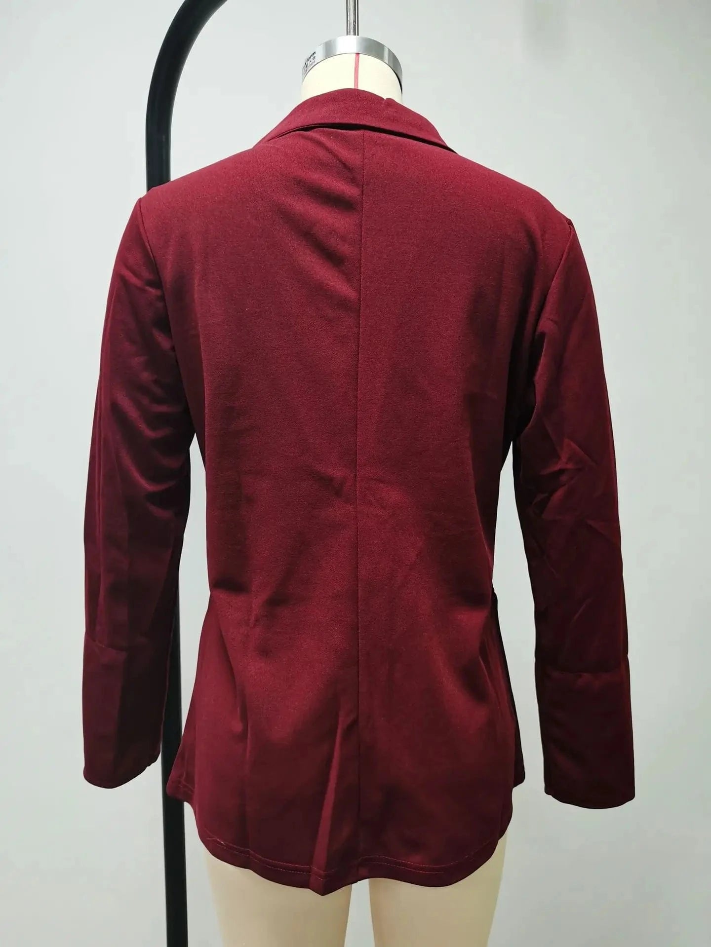 Women Autumn Winter Fashion Splicing Lapel Slim Cardigan Blazer Jacket Long Sleeve Casual