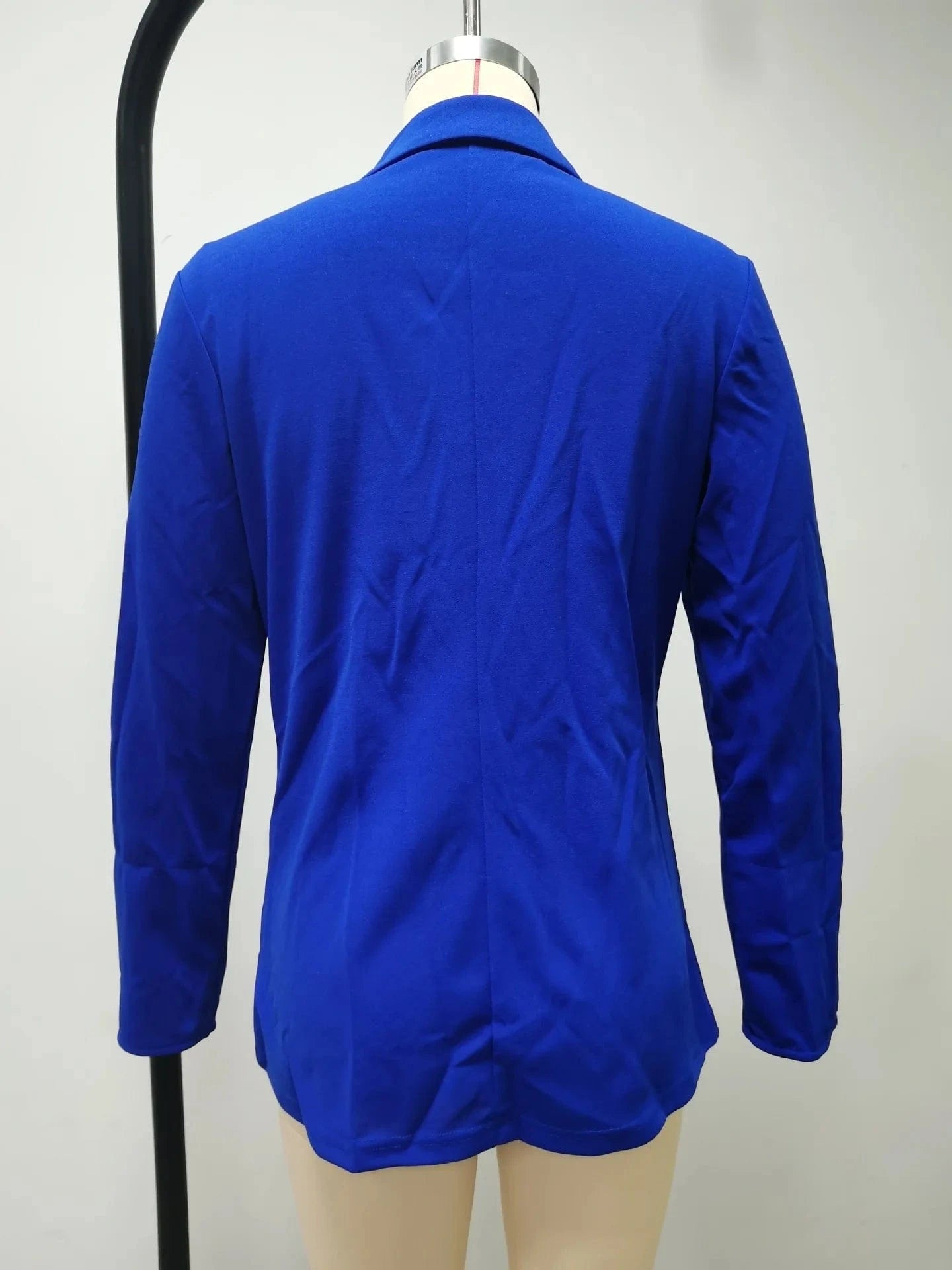 Women Autumn Winter Fashion Splicing Lapel Slim Cardigan Blazer Jacket Long Sleeve Casual