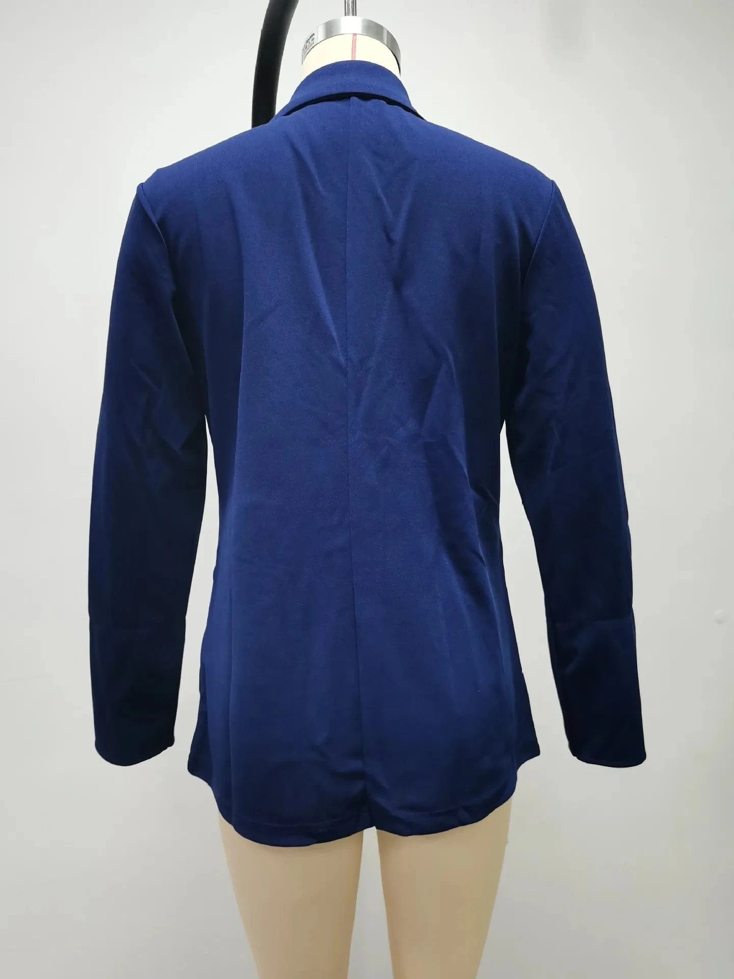 Women Autumn Winter Fashion Splicing Lapel Slim Cardigan Blazer Jacket Long Sleeve Casual