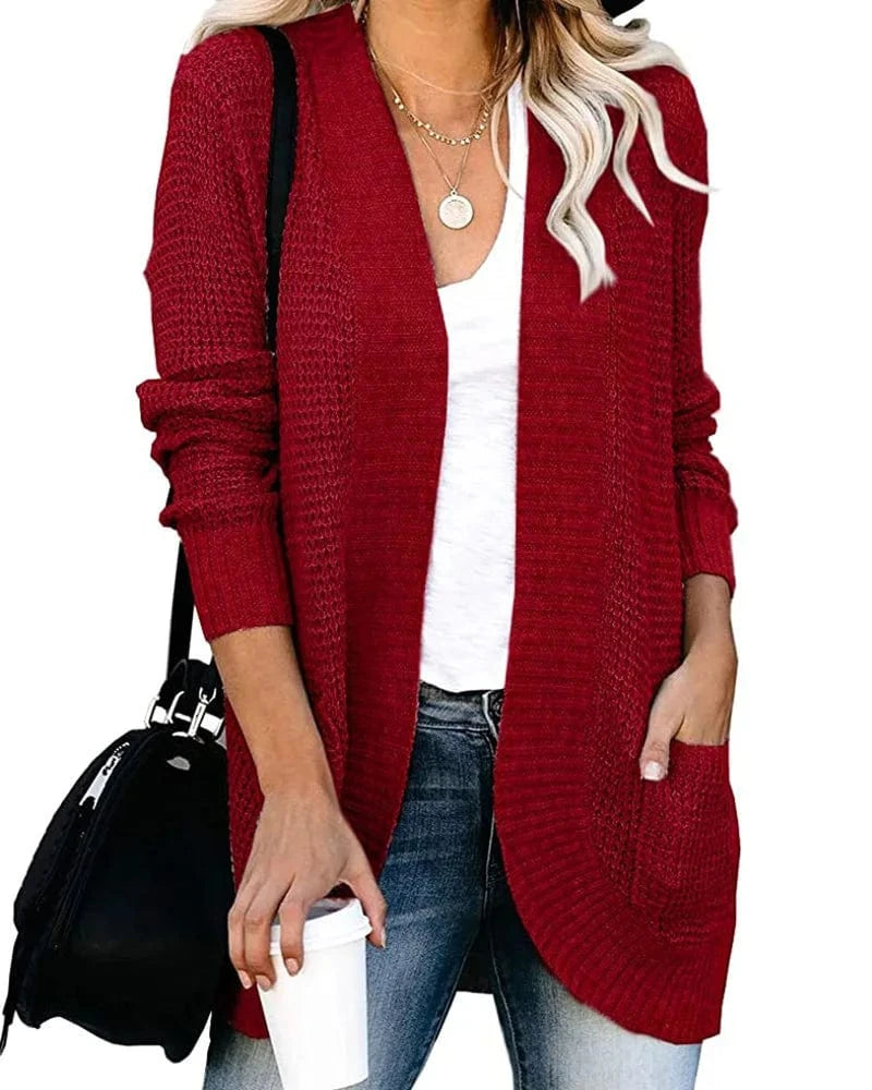 Women Casual Knitted Long Cardigan For Womens Autumn 2024 Female Long Sleeve Knit Cardigans Woman Sweater