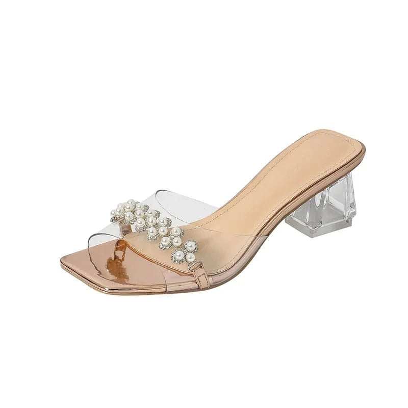 Women Casual Sandals New Female Peep Toe Transparent T-strap Fashion Sandals Outside Summer Daily Ladies Slippers Mules