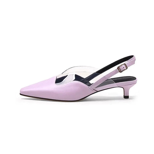 Women Casual Sandals Simple Pointed-toe Transparent Mujer Zapatos Wrap-toe Slingback High Heel Sandals Ladies Shopping Sandalias