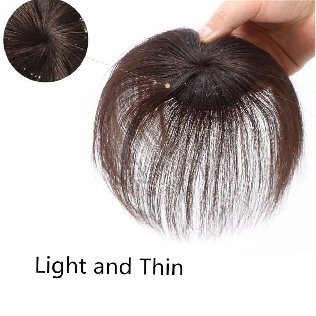 Women Clip In 100% Remy Human Hair Hairpiece Silk Top Closure Topper Wigs Toupee