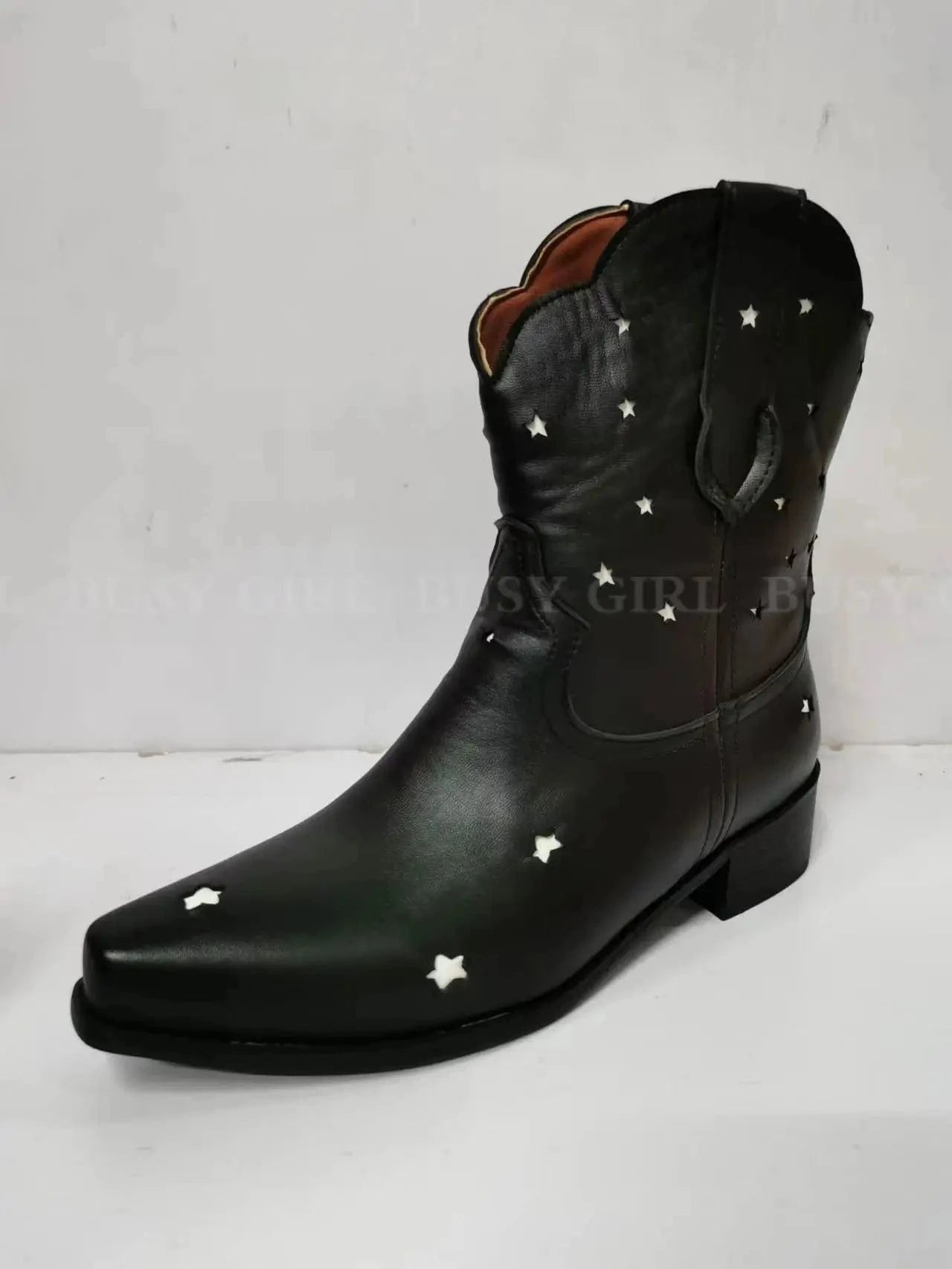 women cowboy boots Star Short Cowboy Boots for Women Cowgirl Heels