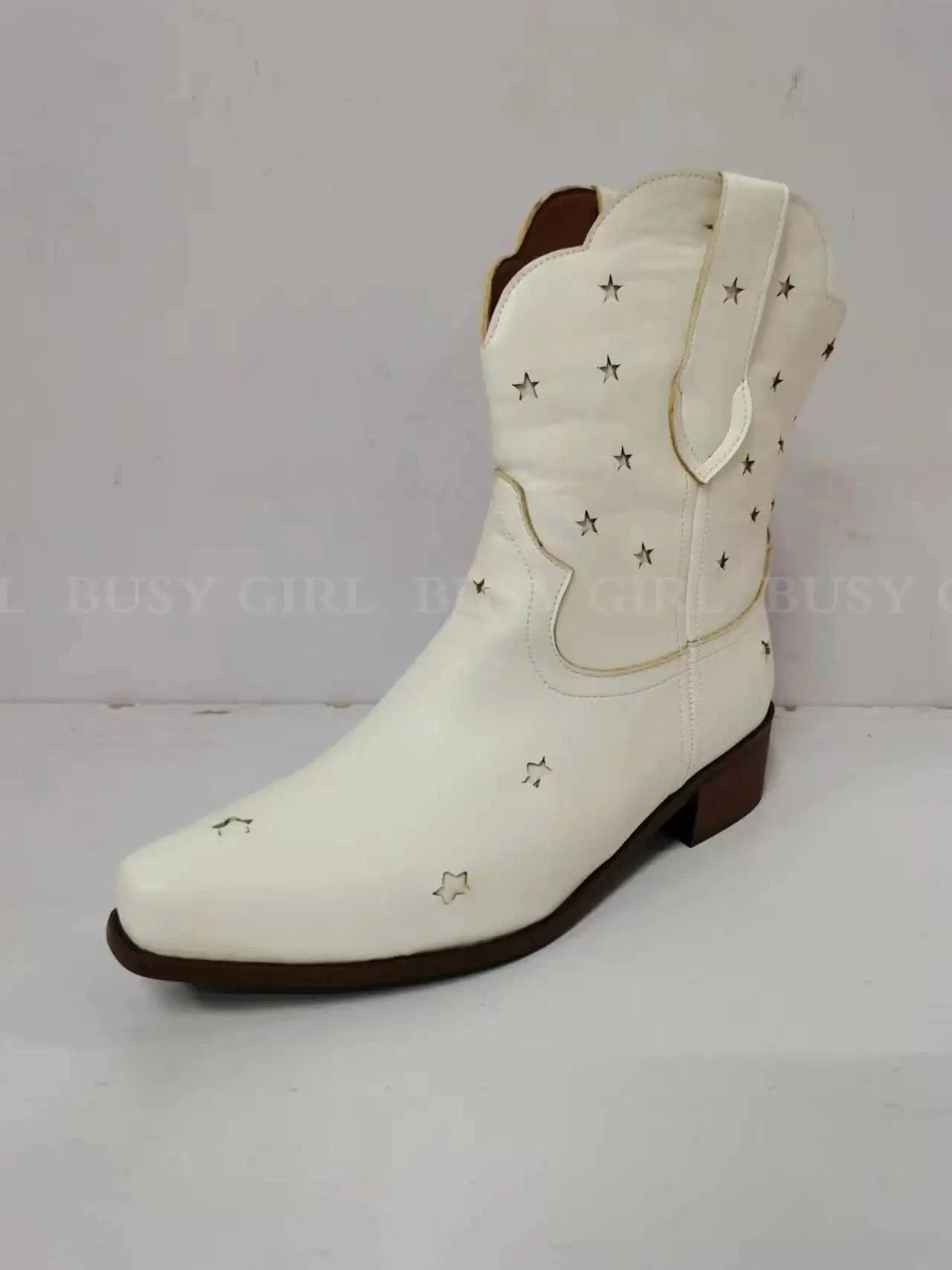 women cowboy boots Star Short Cowboy Boots for Women Cowgirl Heels