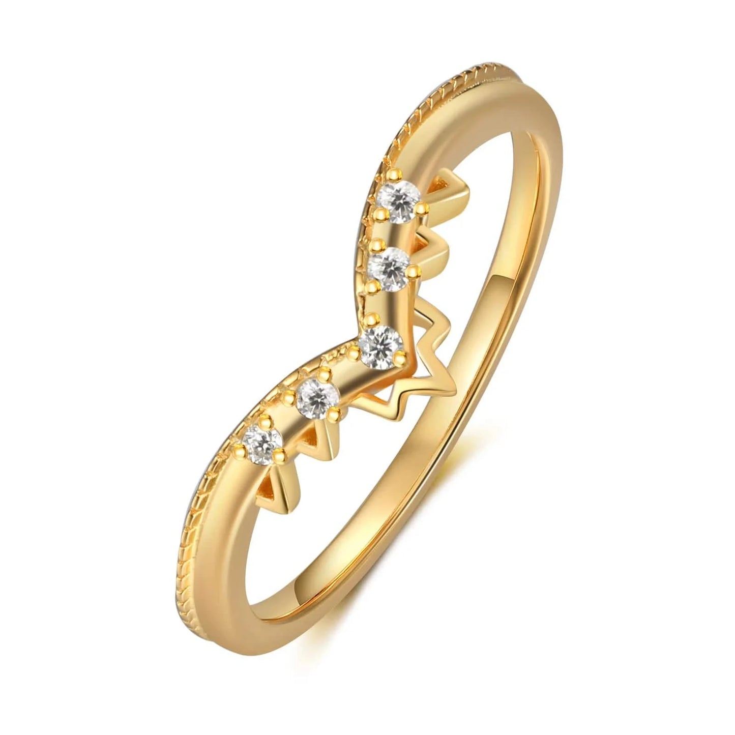 Women Engagement Wedding Rings With Moissanite 18K Gold Fine Jewelry Rings