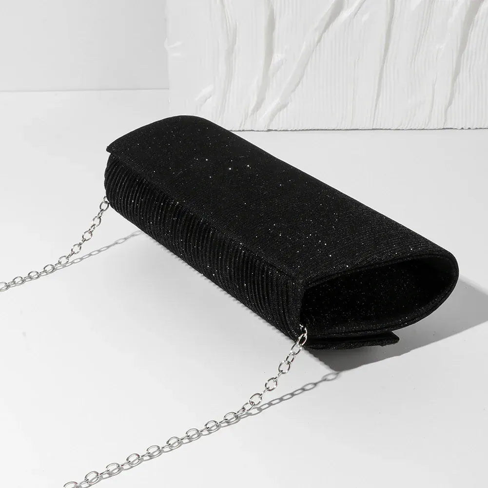 Women Evening Bag Bow Shoulder Bag Glitter Rhinestone Hobo Bag Adjustable Strap Wedding Party Purse