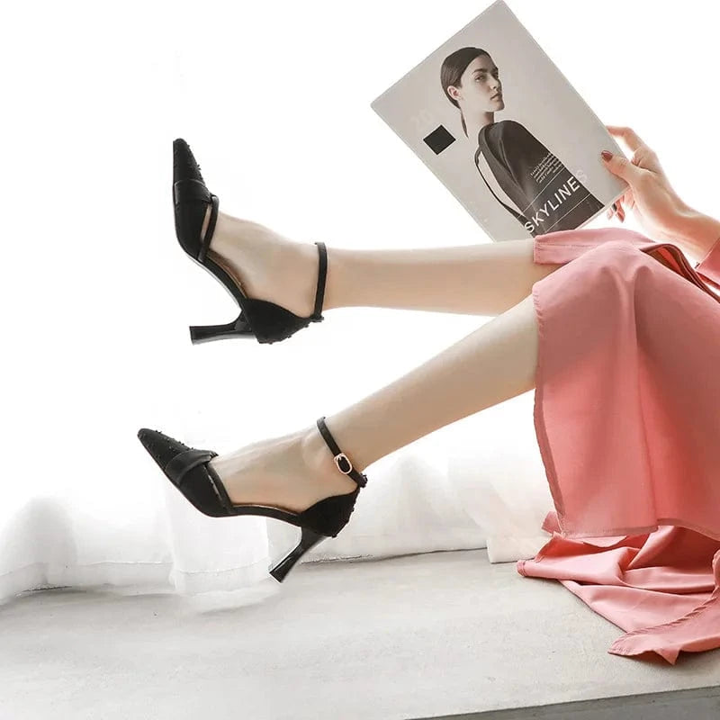 Women Fashion Casual Summer Office Dress Shoes Block Heeled Sandals For Ladies Formal Party Shoes