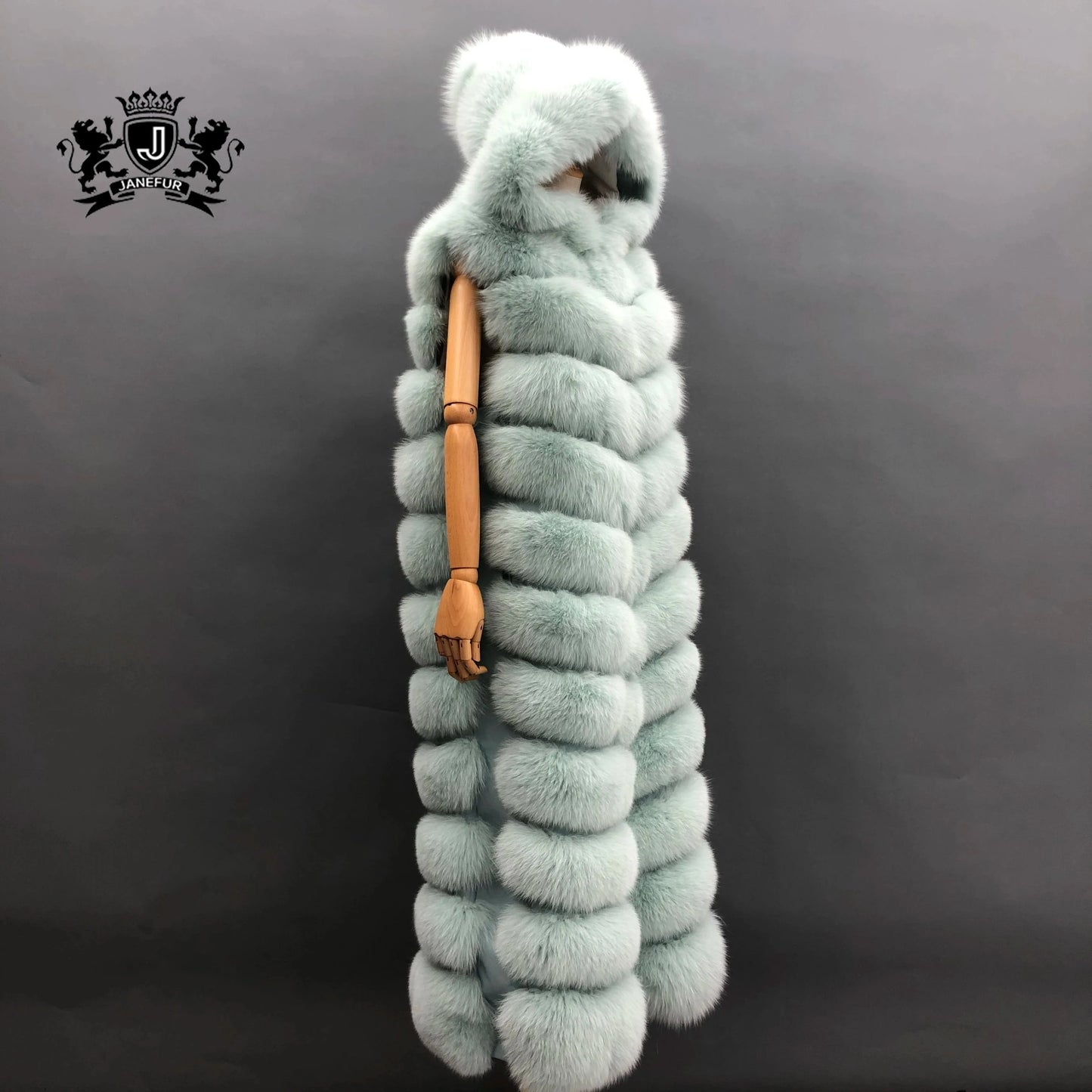 Women Fashion Comfortable Luxury Fox Fur Vest Long Loose Plus Size Ladies Hooded Plush Genuine Fox Fur Waistcoats