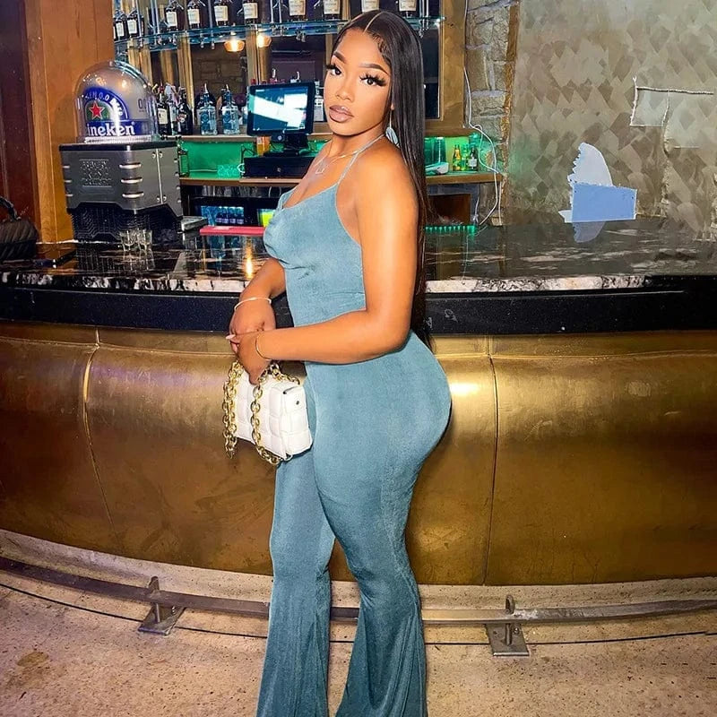Women Fitness Casual Outfits Sexy Tube top  Women Clothing 2022 Autumn Backless Two Piece Pants Set with Wide Legs Pants