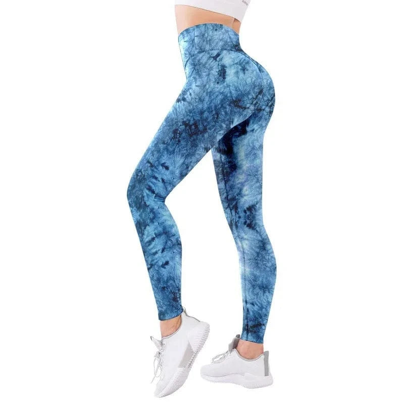 Women Gradient Seamless Full Yoga Pants 2024 Female Tie Dye Peach Tights Sports Leggings High Waist Belly Running Fitness Pants
