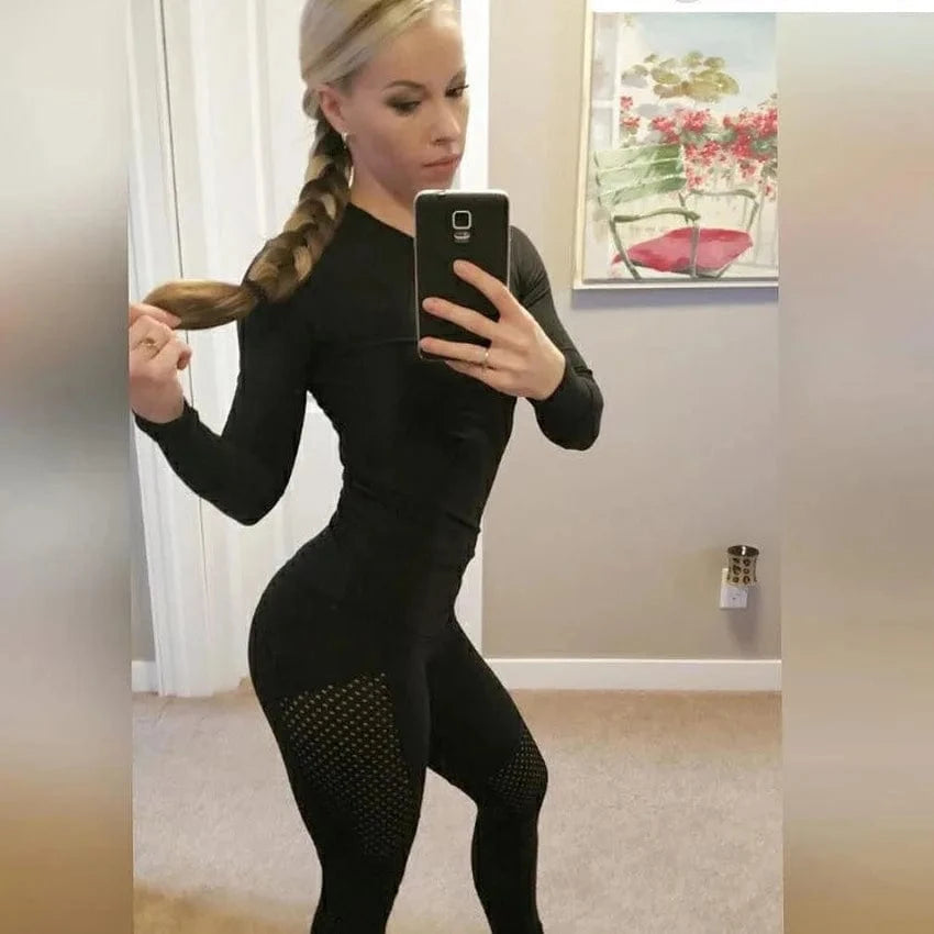 Women New Quick-Dry Mesh Yoga Pants S-3XL Sports Fitness Running Yoga Pants Gym Pants Leggings