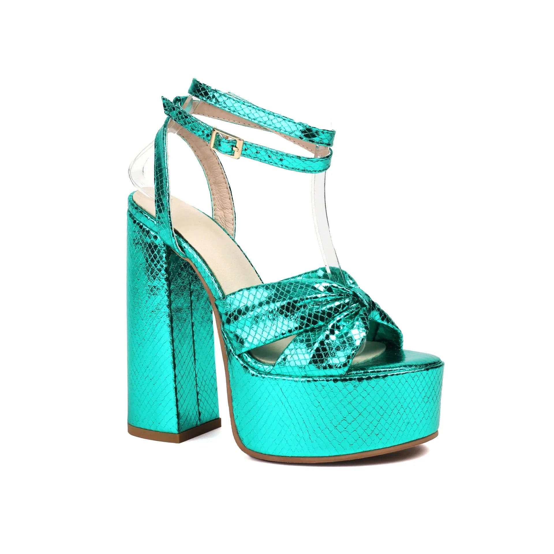 Women Platform Shoes Sexy Open-toe Large Size Mujer Zapatos Cross Strap Lace Up High Heel Sandals Ladies Nightclub Party Sandals