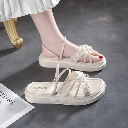 women's 2024 new thick sole small fresh external sandals women's casual slippers