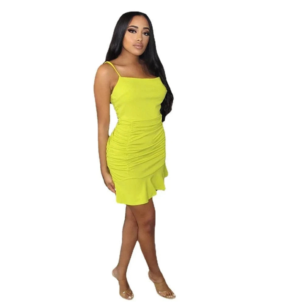 Women's Dress Y2K Summer Casual Clothing Backless Sling Dress Ladies Nightclub Halter Dress