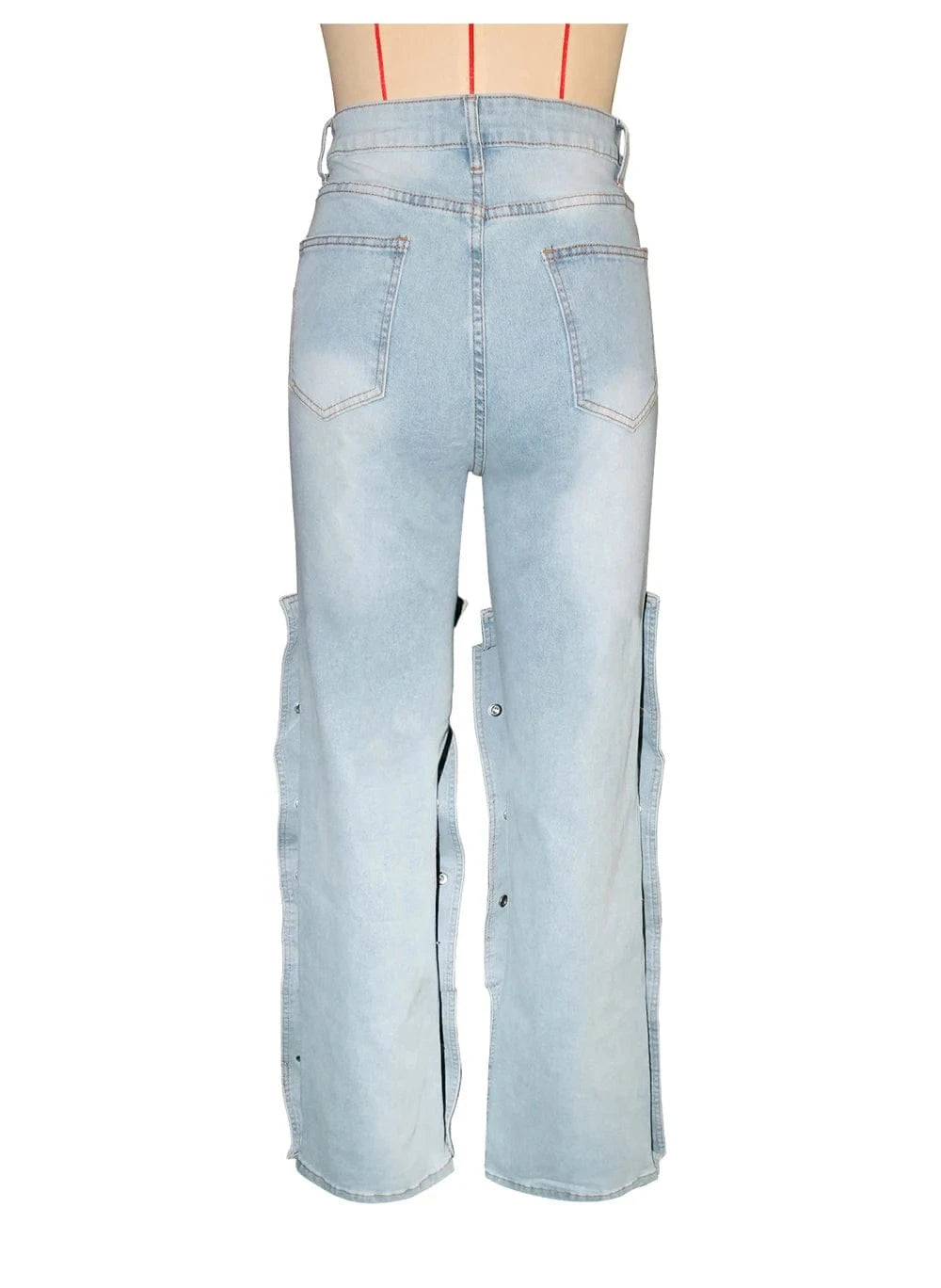 Women's High Waist Fashion Denim Straight Pants Multi-Pockets Button Detail Casual Cargo Jeans Female Streetwear New 2025