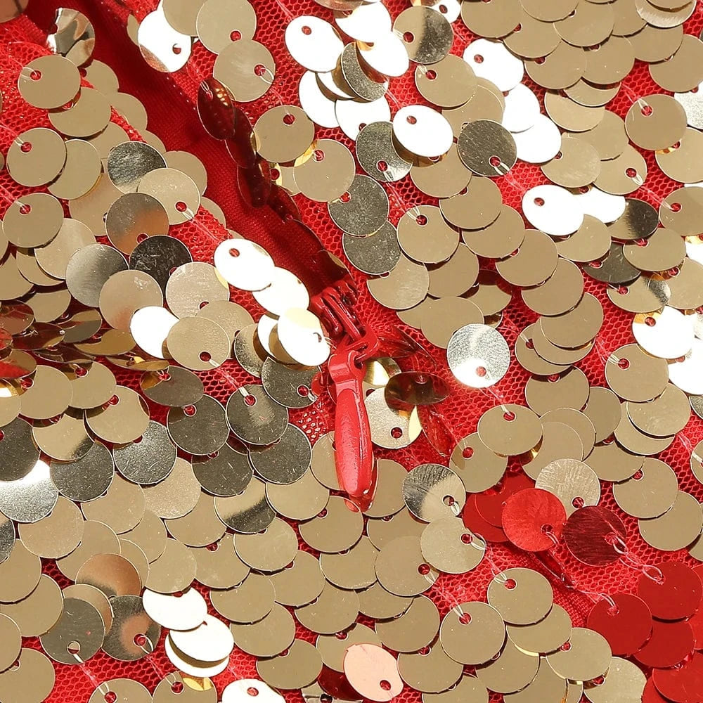 Women's New Stylish Sleeveless Slim Sequin Feather Patchwork Wrap Calf Length Dress Luxurious Evening Party Dress