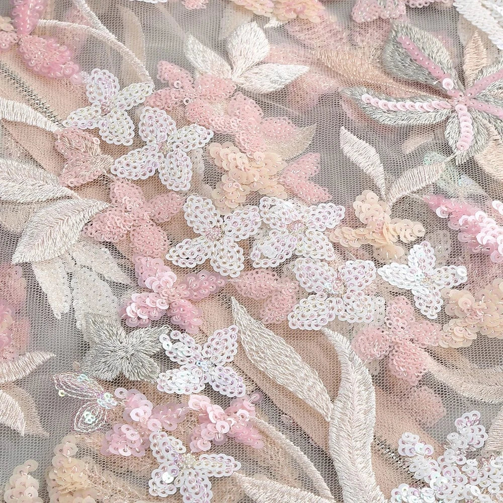 Women's Print One-Line Shoulder Sleeveless Slim Sexy Ankle-Length Dress Lace Embroidery Flowers Colorful Sequins Elegant Dress