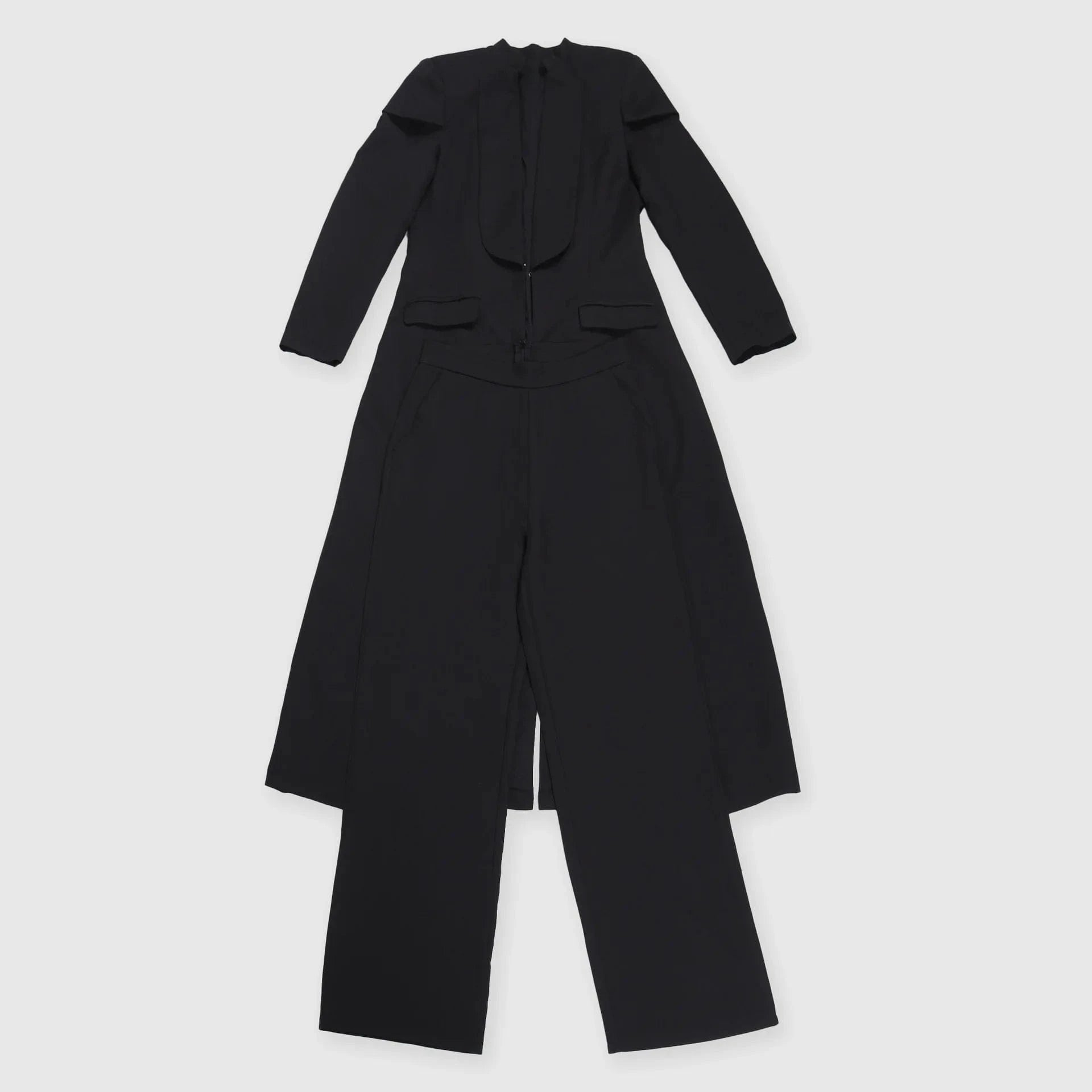 Women's Set Full Sleeve X-Long Blazer Coat+ Long Pant Suit 2025 Spring Streetwear Two 2 Piece Set Africa OL Work Outfits