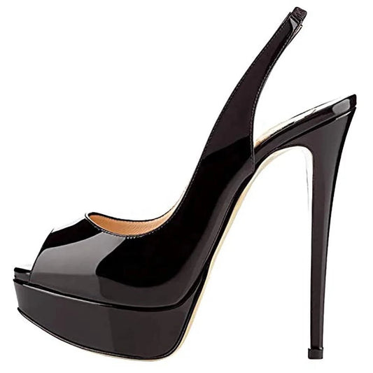 Women's Slingbacks High Heels Shoes Platform Pumps Gradient Wedding Party