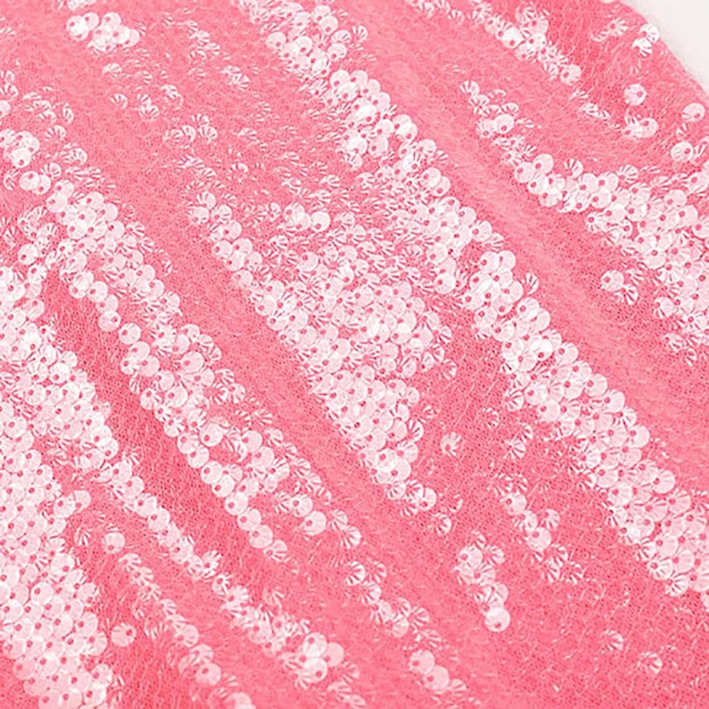 Women's Summer Sexy Long Evening Party Dress Sequined Dress Three-Dimensional Ruffle Flower Slip Slit Ground Length Dress