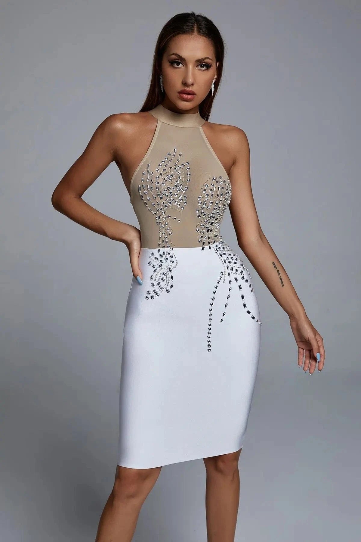 Women Sexy Celebrity Evening Party Clubwear Rayon Fashionable Prom Dress