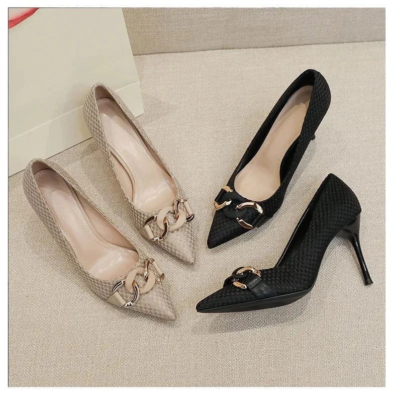 Women Sexy Stiletto Pointed Toe High Heels Pumps Luxury Ladies Casual Stilettos Dress Shoes