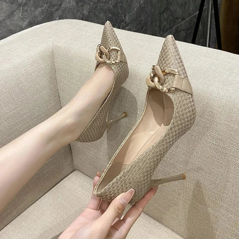 Women Sexy Stiletto Pointed Toe High Heels Pumps Luxury Ladies Casual Stilettos Dress Shoes