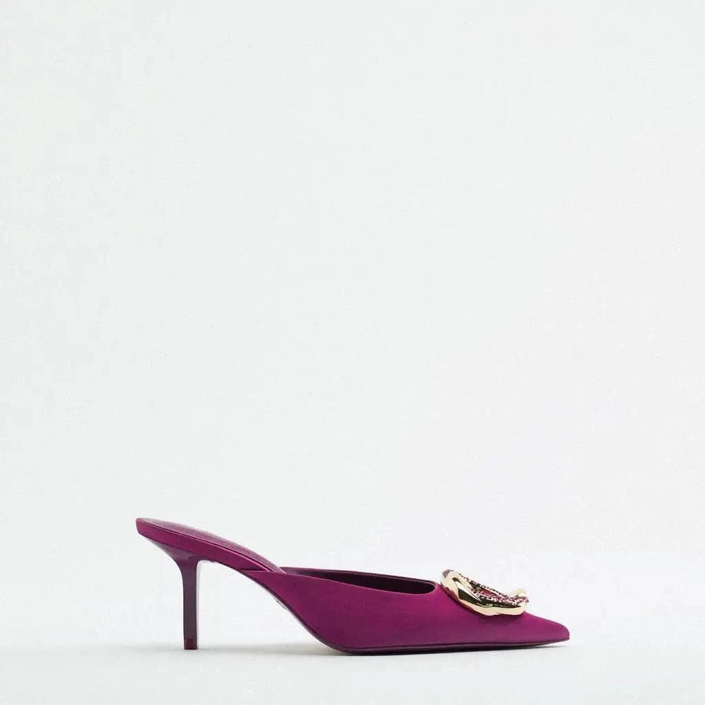 Women Summer New Fashion Casual Pointed Toe High Heels Sandals Wrap Toe Dress Sandals For Ladies