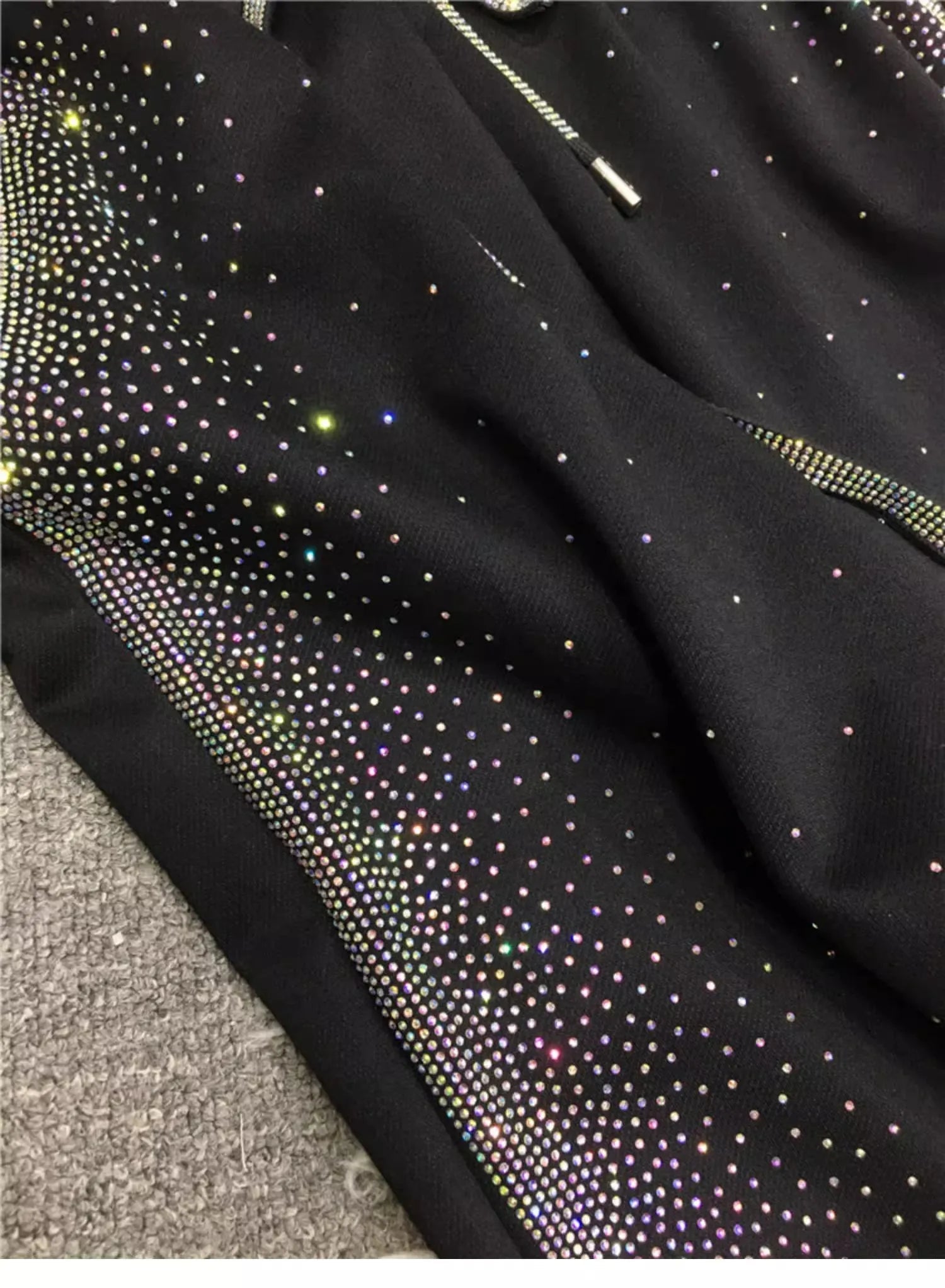 Women Sweatpants With Rhinestone Diamonds Casual Style - SN Wigs & More
