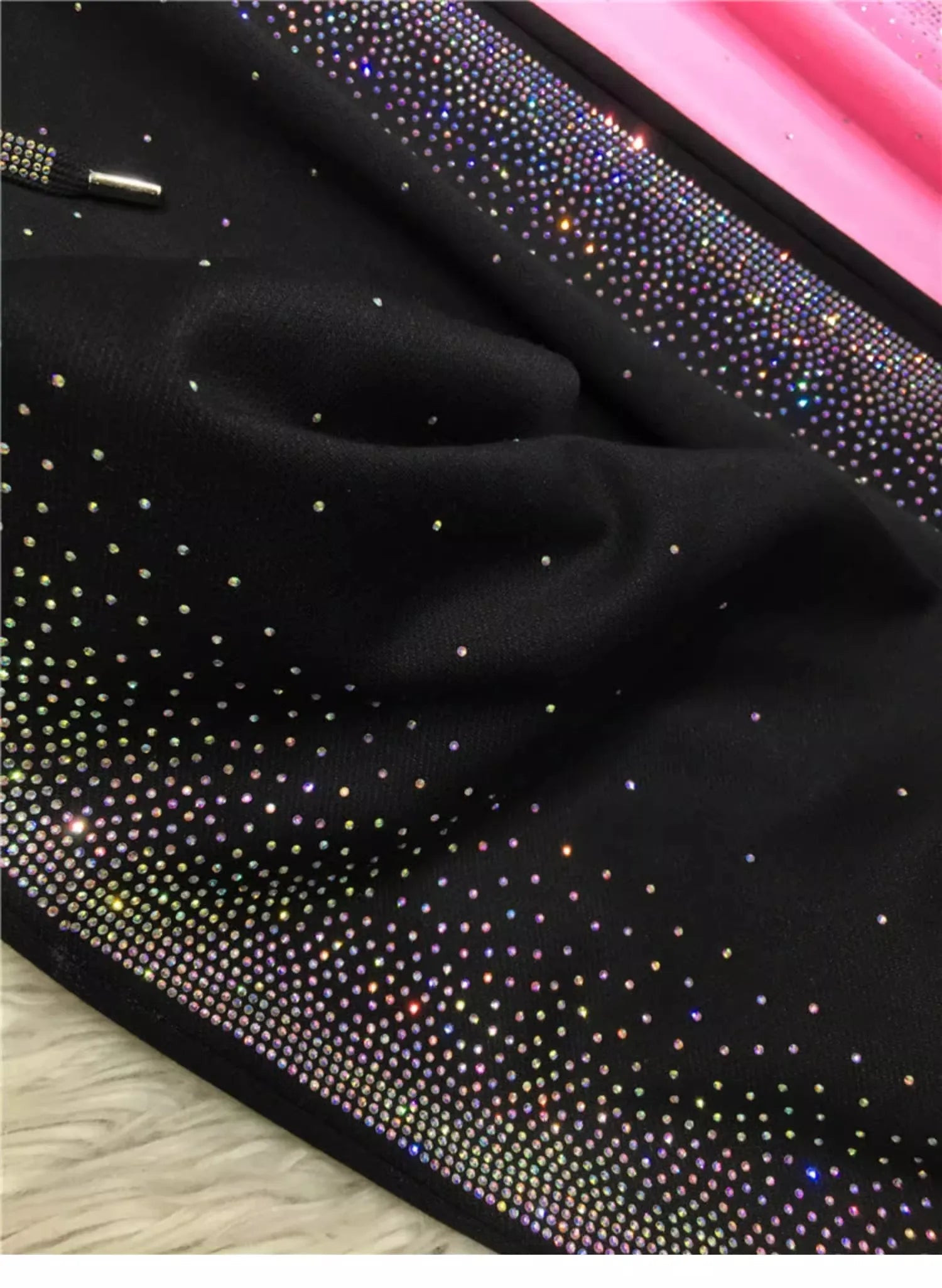 Women Sweatpants With Rhinestone Diamonds Casual Style - SN Wigs & More