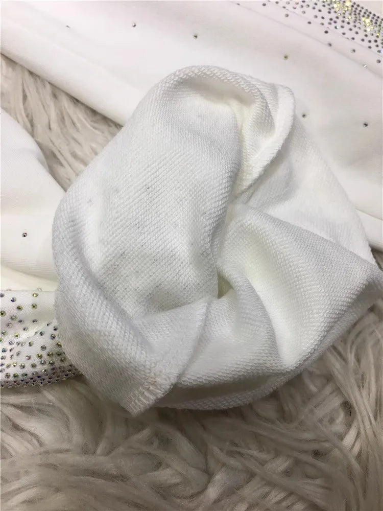 Women Sweatpants With Rhinestone Diamonds Casual Style - SN Wigs & More