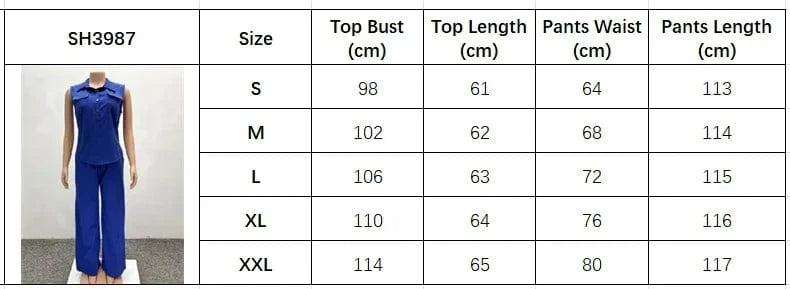Women Two Piece Sets Pant Set Matching Sets Sleeveless Single Breasted Tops Vests Wide Leg Long Pants Casual Loose 2025 Y2k