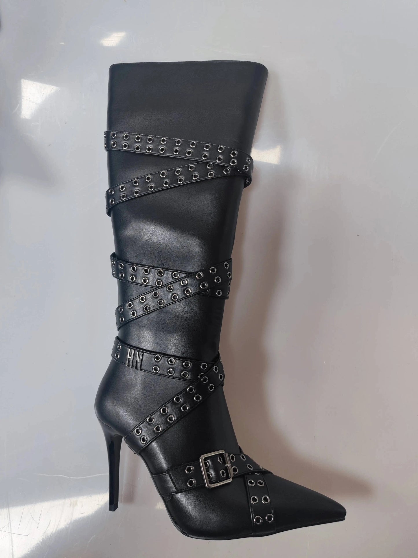 Women US4.5/EU35 / Black Matte Botas Mujer Women Winter and Fall Shoes Knee High Heel Ladies Boots for Women Shoes